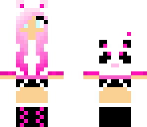 cute pink panda girl
