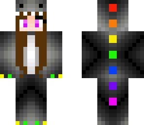 rainbow dinosaur girl
