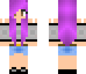purple haired girl