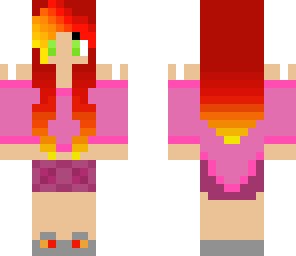 flaming hair girl