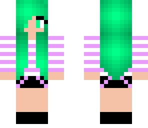 lime green haired girl