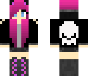 cool edited skull girl