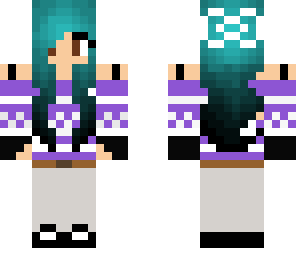 blue hair bow girl