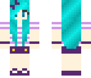purple stripe girl with added headphones