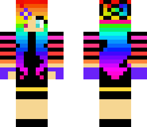 rainbow emo girl