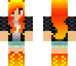 flame biker girl