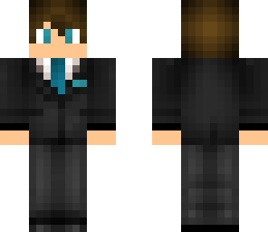 blue teen with suit and tie