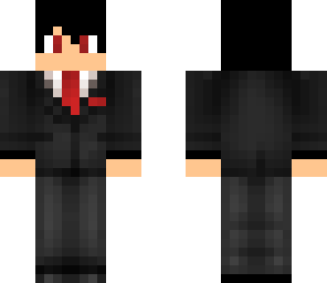 red teen with suit and tie