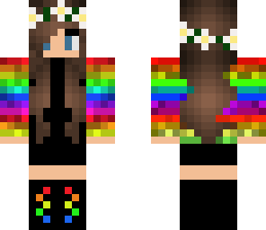 a random colourful girl