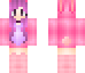 pink cute bunny girl