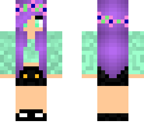purple haired girl