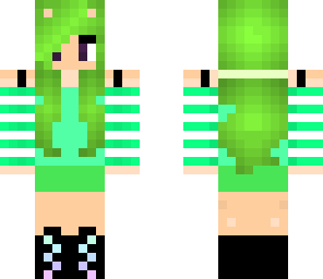 green haired girl