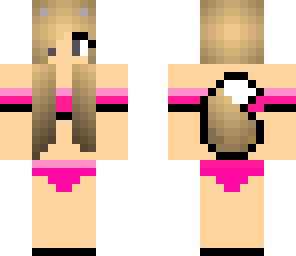 pink and black bikini