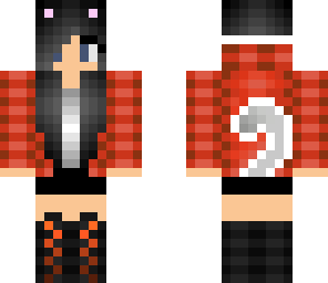 black haired cat girl