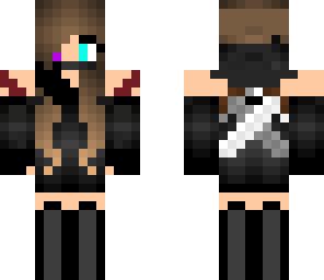 ninja girl with tainted eye and scar-ed arms