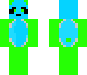 the blue and green panda