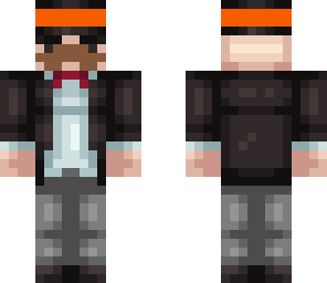 monoply orange hat and brown mustache