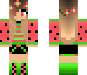 fix water melon girl's neck