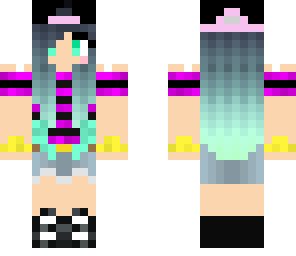 tomboy-ish blue haired girl