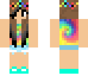 tie dye black dyed hair girl