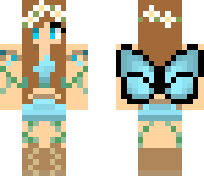 winged drown hair lady