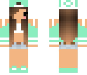 mint kawaii chibi girl edit