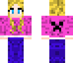 cool pink creeper gamer girl