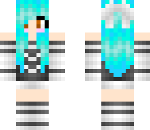 bright blue anime girl