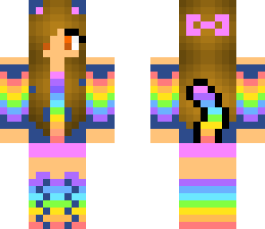 rainbow cat girl