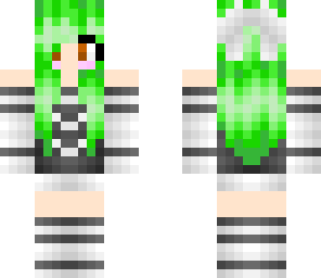 electric green anime girl