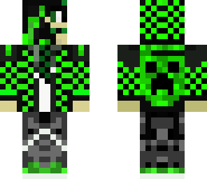 half man half creepy fixed | Minecraft Skin