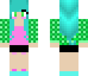 blue plaid girl