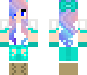 pastel galaxy hair girl