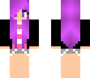 cute purple hair girl