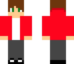 boy in red hoodie