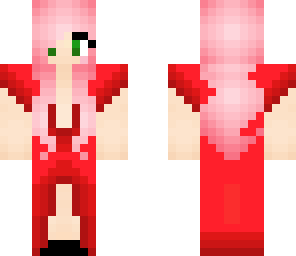 girl in a red dress