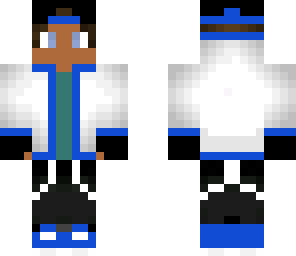 boy with all blue outfit