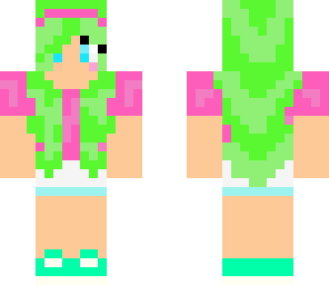 green haired girl 