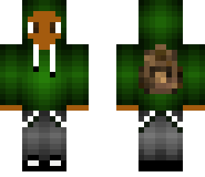 green dude with backpack
