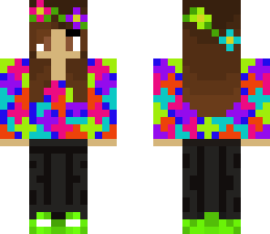 flower top with brown hair