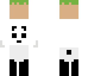 panda holding a block