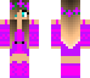 purple and pink girl