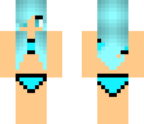 blue  bikini girl
