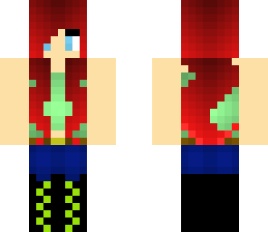 simple textured girl with red hair