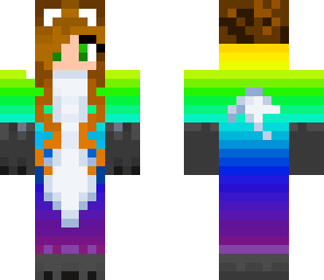 rainbow fox onsie
