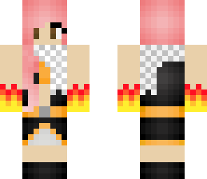 natsu girl fire hands