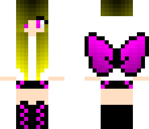 pink butterfly girl
