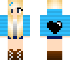 blue stripe girl