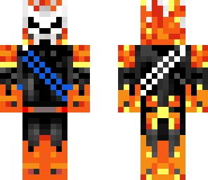 ghost rider with blue stripes