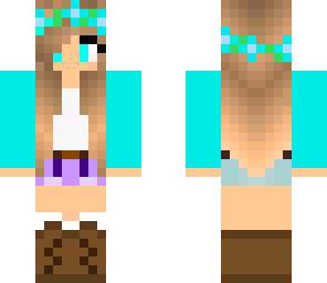 cyan flowercrown girl